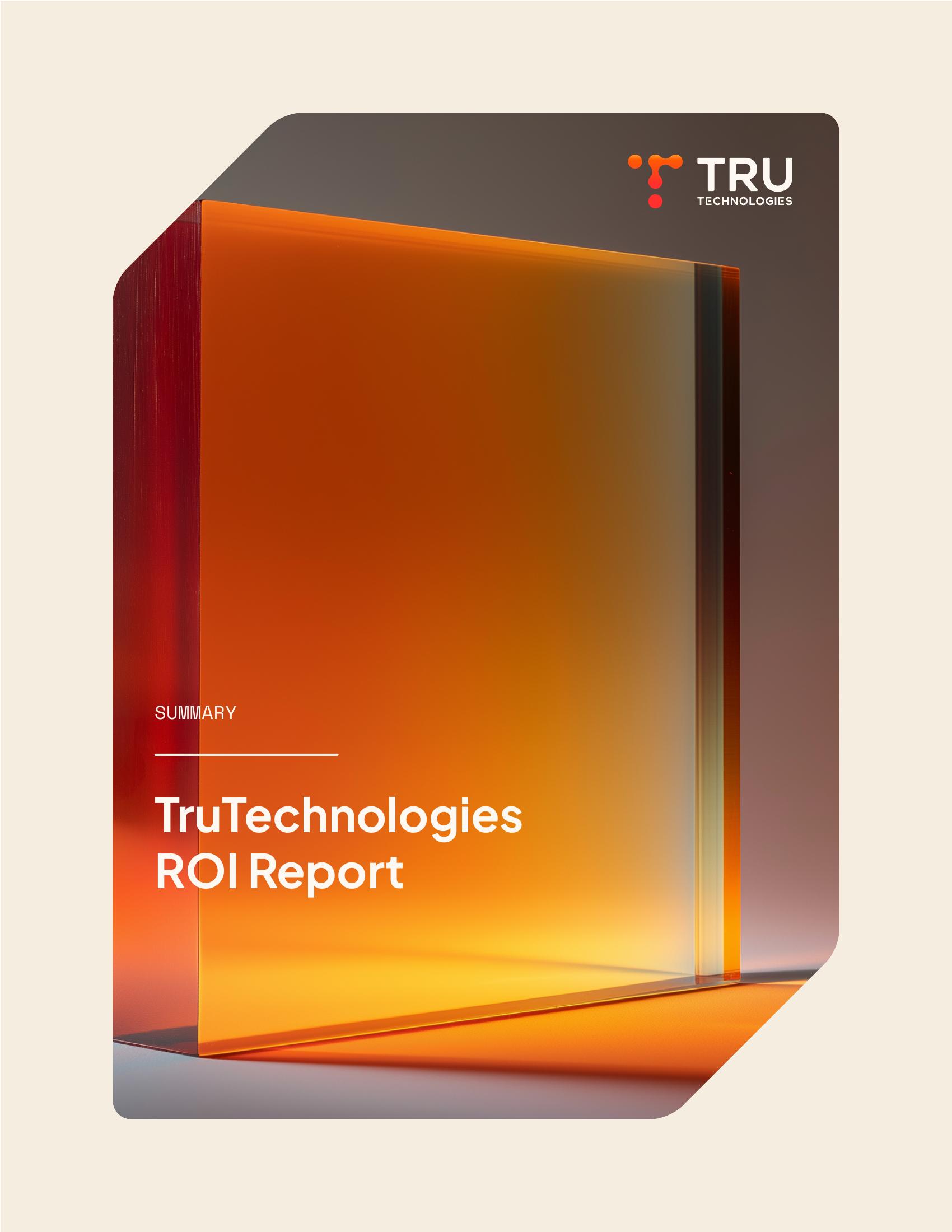 TruTechnologies ROI white paper cover — Driving ROI: The Business Case for a Real-Time Clinical Trial Oversight Solution